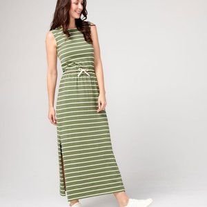 NWT! Pact sleeveless drawstring dress